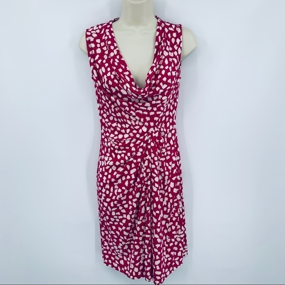 DVF Diane von Furstenberg Noe leopard leaves pink white dress silk cheetah new 2